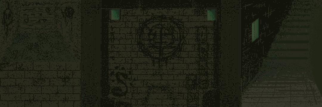 pixel art background picture: maya tomb